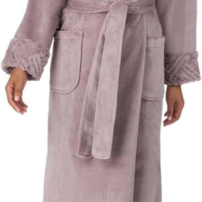 Women's Shawl Collar Plush Robe