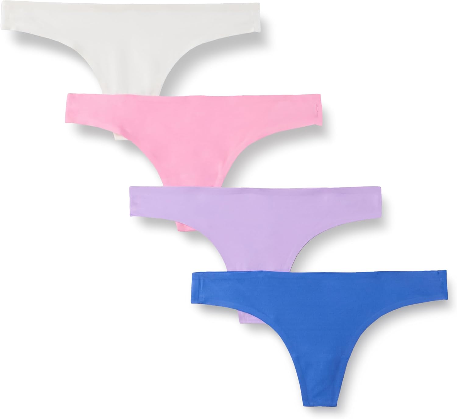 Women Seamless Breathable Underwear for Women Thong, Bonded Stretch, Pack of 4
