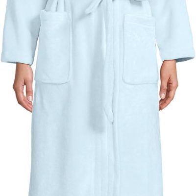 Women's Cozy Plush Long Wrap Robe