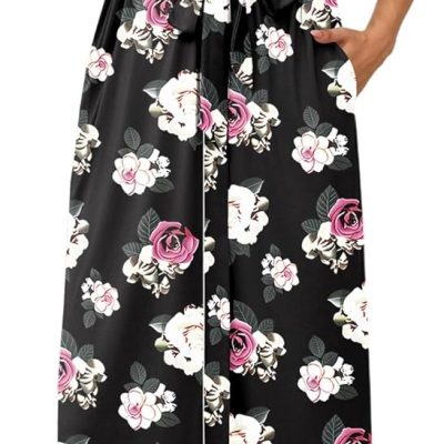 Robes for Women Long Knit Bathrobe Lightweight 3/4 Sleeves Kimono Robe Soft Sleepwear with Pockets S-XXL