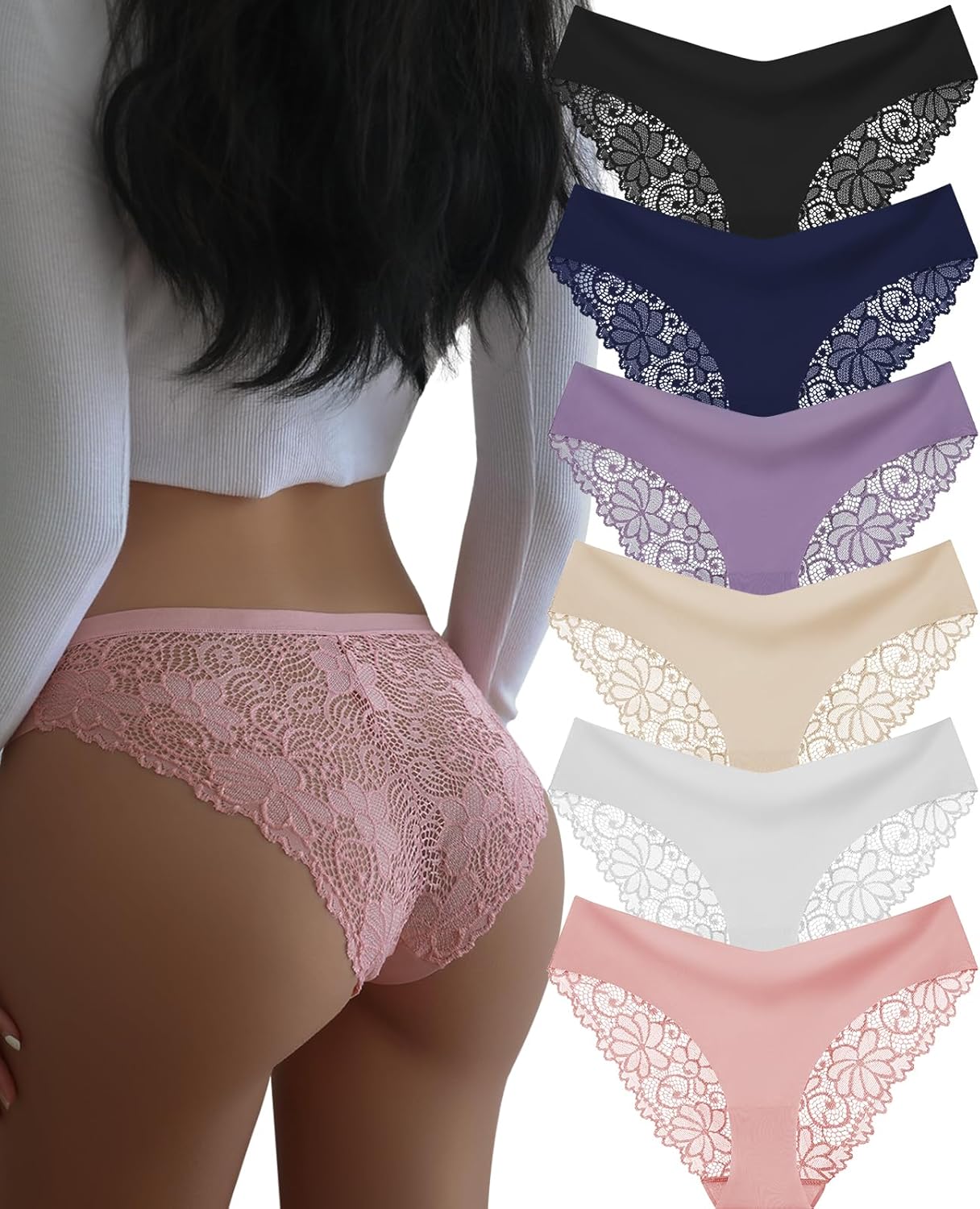 Sexy Women Underwear Comfortable Seamless Panties Luxurious Lace Bikini Briefs