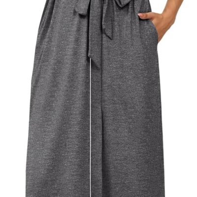 Robes for Women Long Knit Bathrobe Lightweight 3/4 Sleeves Kimono Robe Soft Sleepwear with Pockets S-XXL