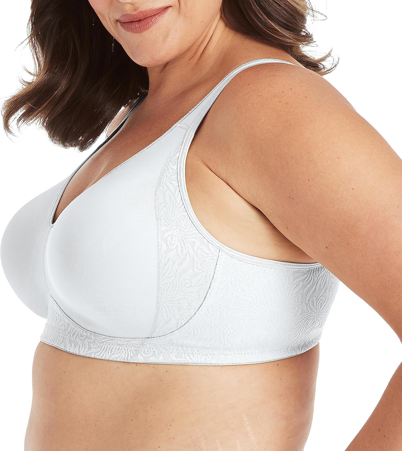 Women Smoothing Wireless Bra, 18 Hour Plus-Size T-Shirt Bras Available, No Show, 4049 - Image 2